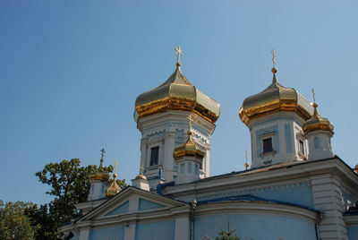 The domes of ciuflea monastery in chisinau, moldova