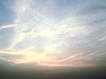 Low angle view of sky at sunset