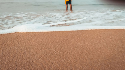 Low section of people on beach