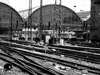 Train at railroad station