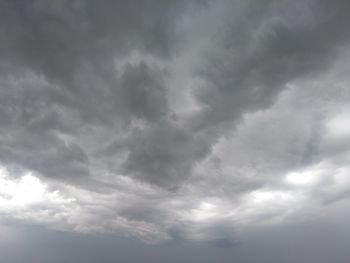 Low angle view of storm clouds in sky