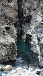 Rock formations in sea