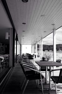 Empty chairs in restaurant