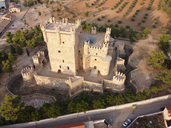 High angle view of old building