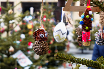 Close-up of christmas tree