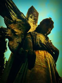 Low angle view of trees against sky