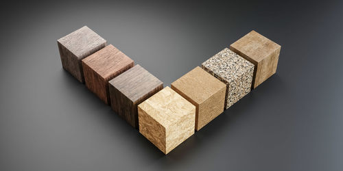 Close-up of wooden blocks on table