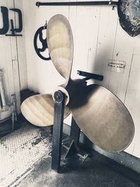 Close-up of text on wall