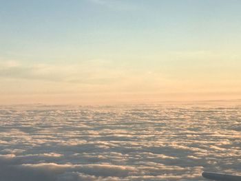 Low angle view of clouds in sky during sunset