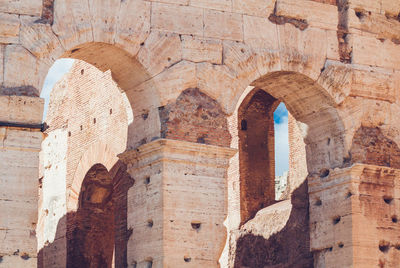 Low angle view of old ruin