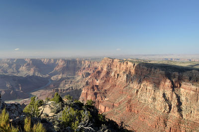 Panoramic view of landscape against clear sky