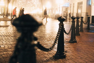 City street at night