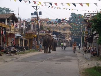 View of road in city