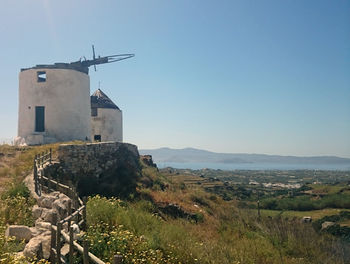 Scenic view of landscape against clear sky