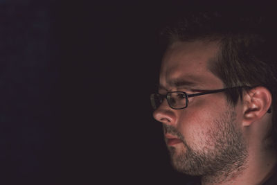 Close-up portrait of young man