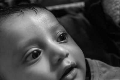 Close-up portrait of cute baby