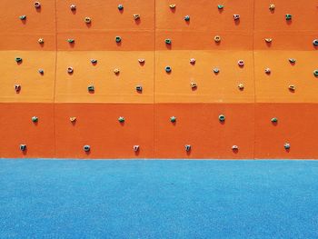 Handgrips on climbing wall