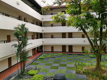 Exterior of residential building