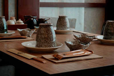 Interior of the japanese restaurant setup