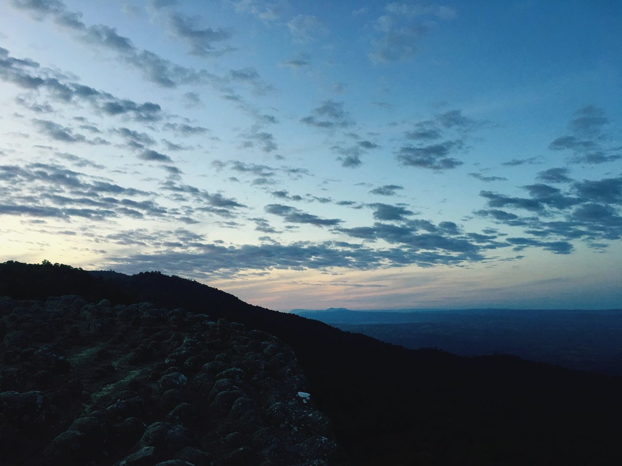 SCENIC VIEW OF MOUNTAINS AGAINST SKY DURING SUNSET