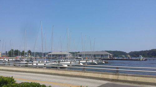 Boats in harbor