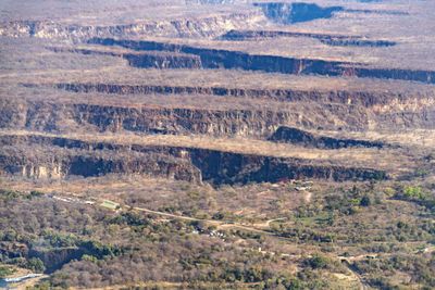 High angle view of land