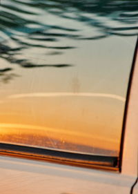 Reflection of sky on glass window