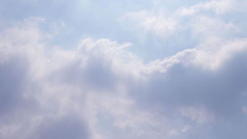 Low angle view of clouds in sky