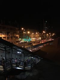 Illuminated built structure at night