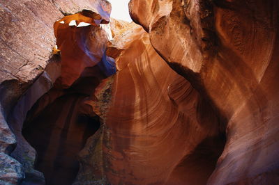 Low angle view of antelope canyon