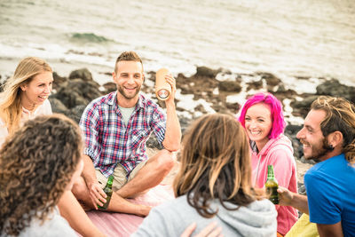 Group of people on the beach