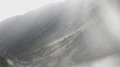 Aerial view of mountain against sky