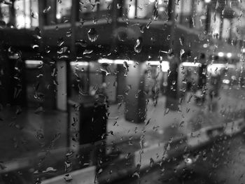 Rain drops on glass window