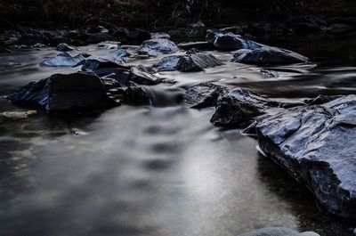 River flowing through rocks