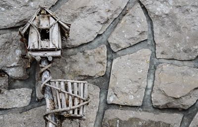 Close-up of stone wall