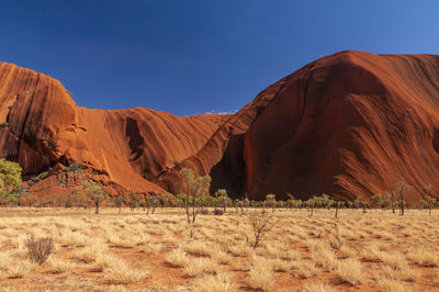 Scenic view of desert against sky