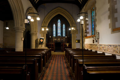 Interior of church