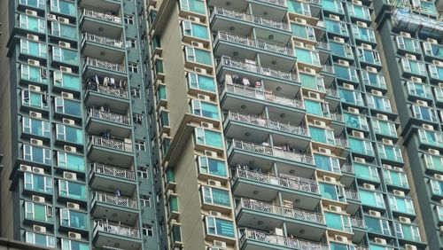 Low angle view of residential building