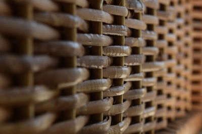Full frame shot of wicker basket