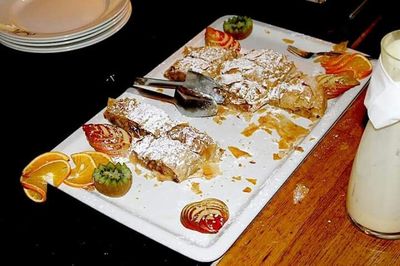 Close-up of food on table