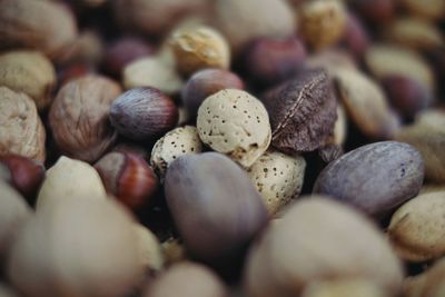 Full frame shot of various nuts