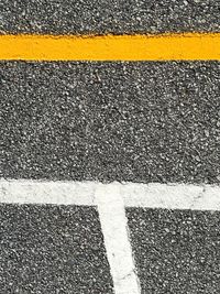 High angle view of zebra crossing on road