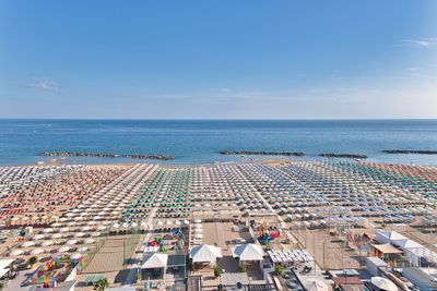 A bathing establishment on the adriatic sea in cattolica italy