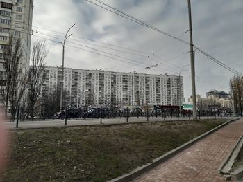 Buildings in city against sky