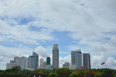 Modern cityscape against sky