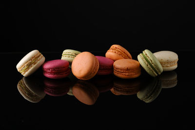 Close-up of vegetables on black background