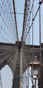 Low angle view of suspension bridge