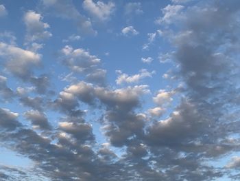 Low angle view of clouds in sky