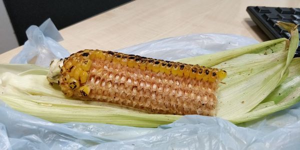 Roasted corn with lemon and spices.. yum yum