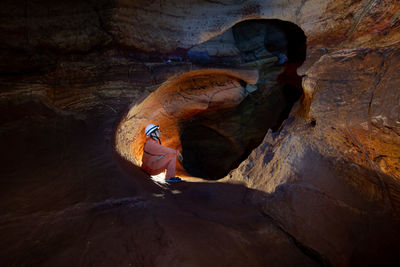 High angle view of rock